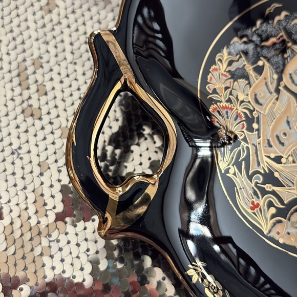 Hand painted with 24K gold display Rhodes Island candy dish/display piece Greece - Picture 3 of 13